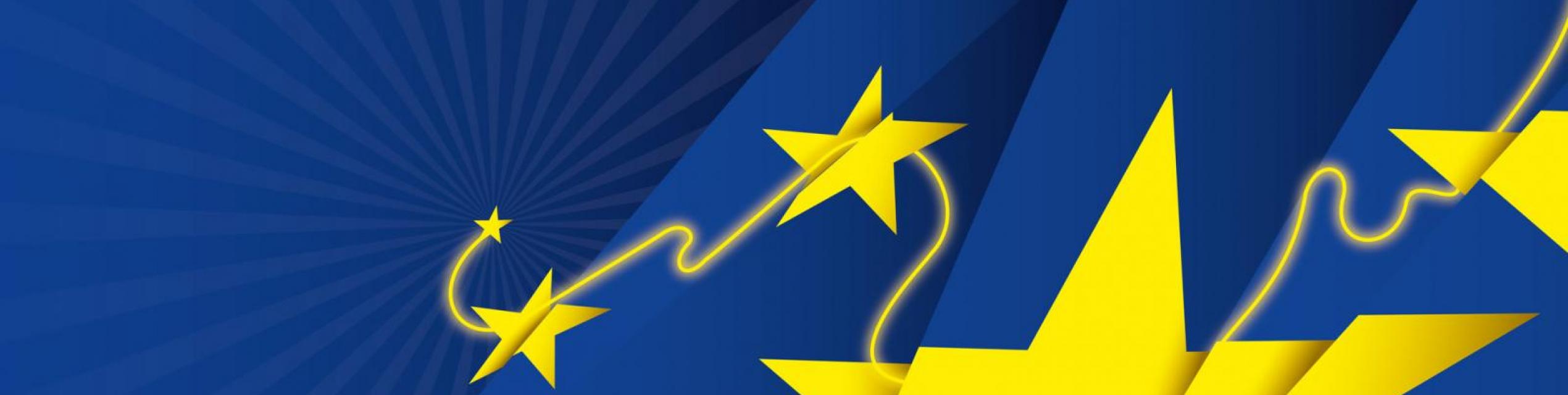 Visual for Europe Day with the EU flag