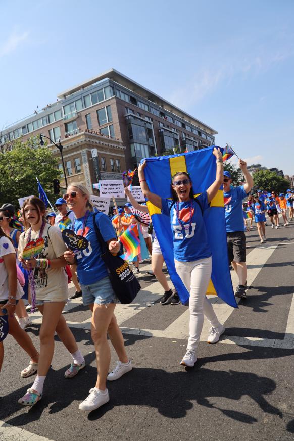 Walkers in the Capital Pride Parade in D.C.