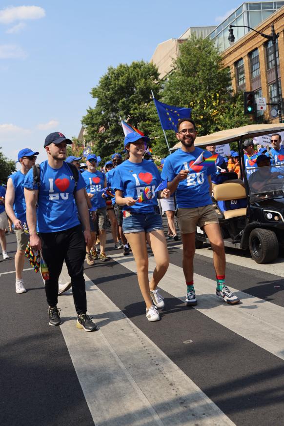 Walkers in the Capital Pride Parade in D.C.