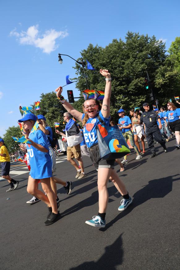 Walkers in the Capital Pride Parade in D.C.