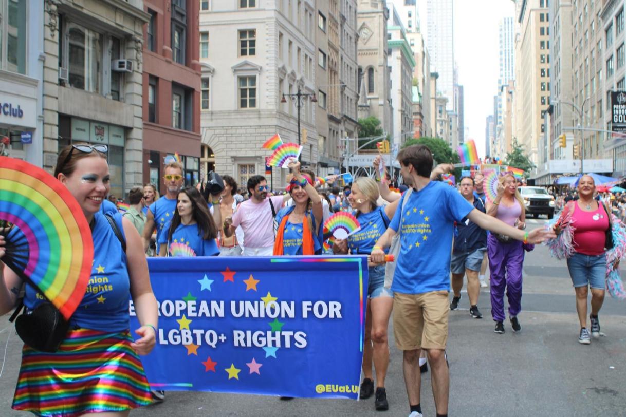 25 June 2023, New York - EU Delegation at the NYC Pride March