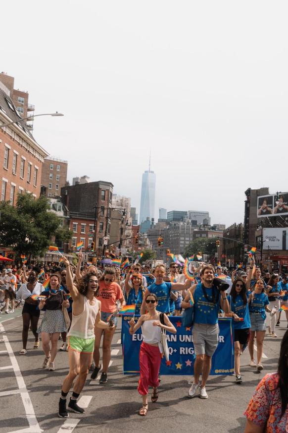 25 June 2023, New York - EU Delegation at the NYC Pride March