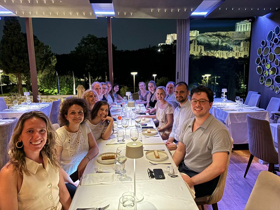 Dinner at the foot of the Acropolis, Athens