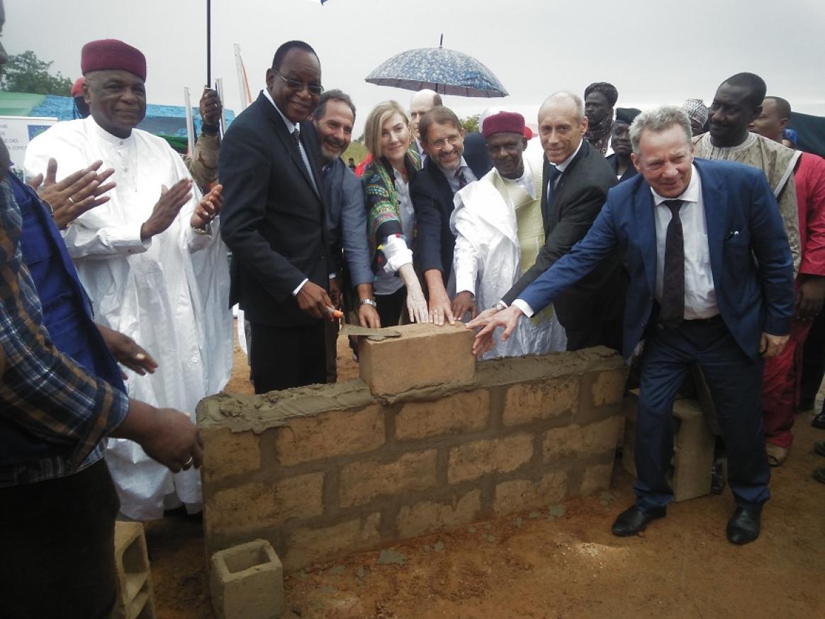 Laying of the foundation stone for the CMCF2 barracks in Birni N'Konni in 2019