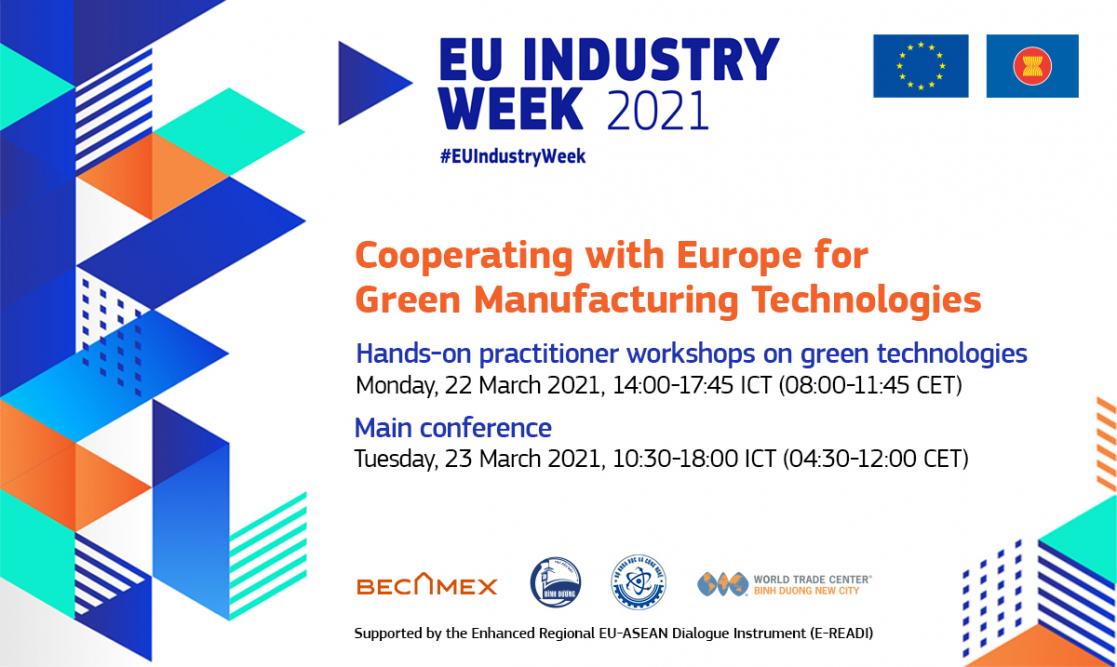 Banner of an EU Industry Week 2021 talk