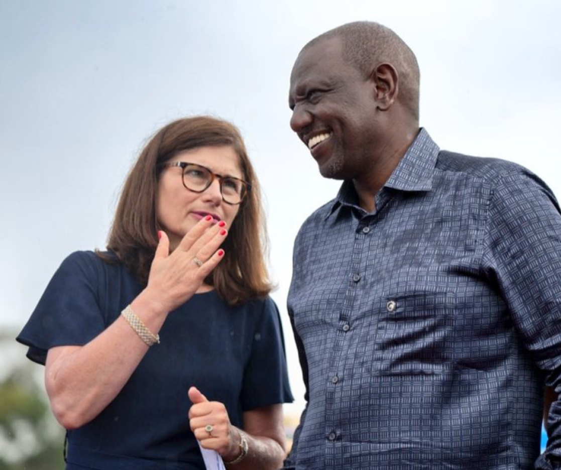 Ambassador Henriette Geiger and President Ruto at the launch of the Mombasa-Kilifi Road