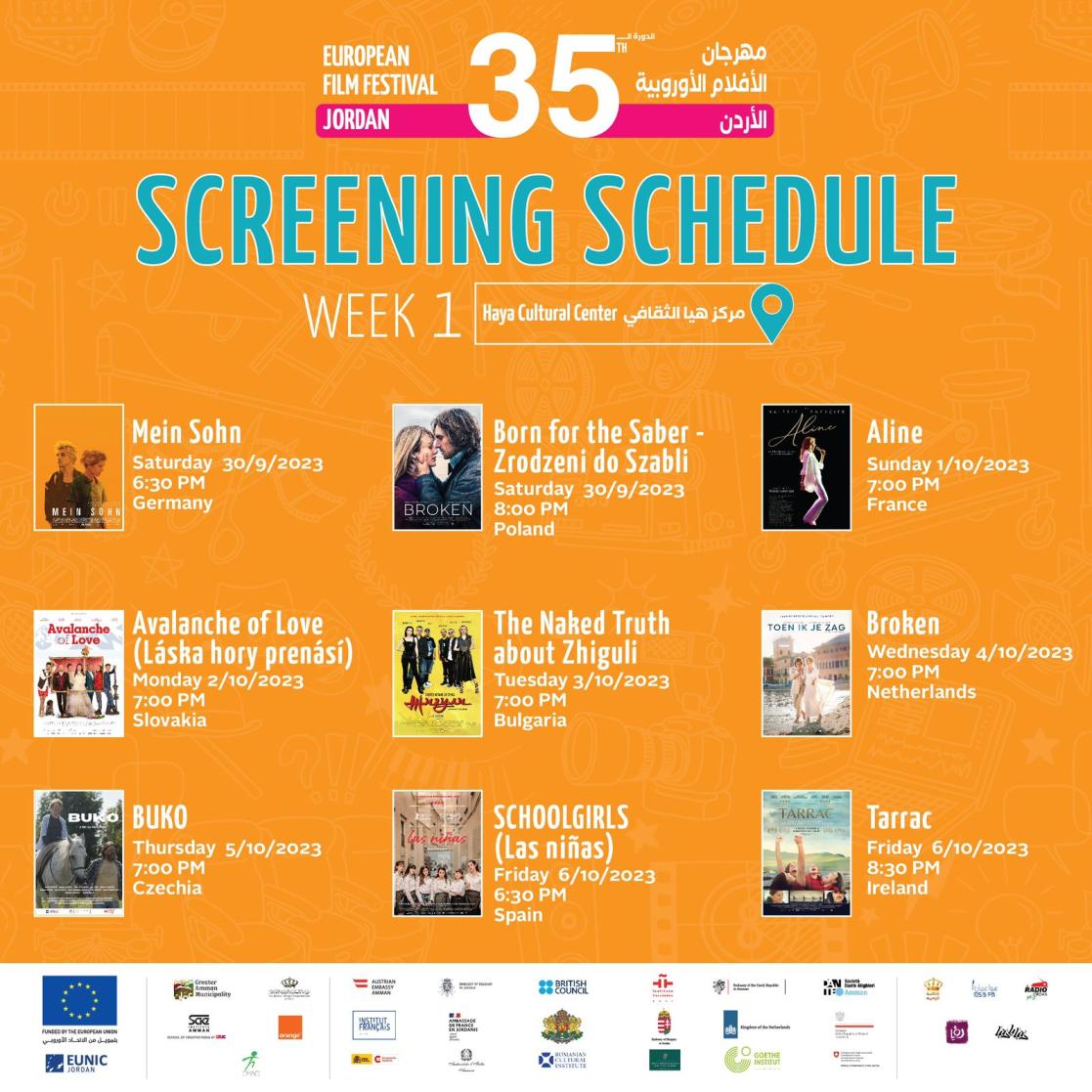 EUFF schedule Day 1