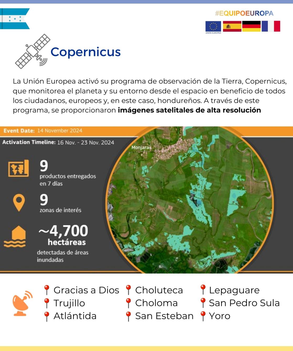 Infografia Copernicus Honduras