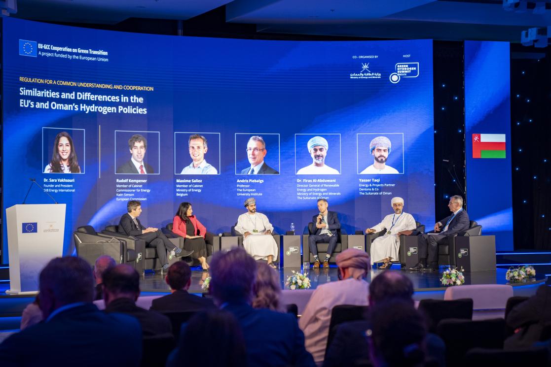 Panel discussion at the Green Hydrogen Summit Oman 2023.