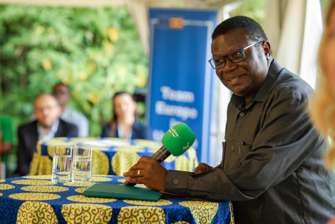 Justice Minister Norbert Mao speaks at the 2024 Democracy Day celebrations