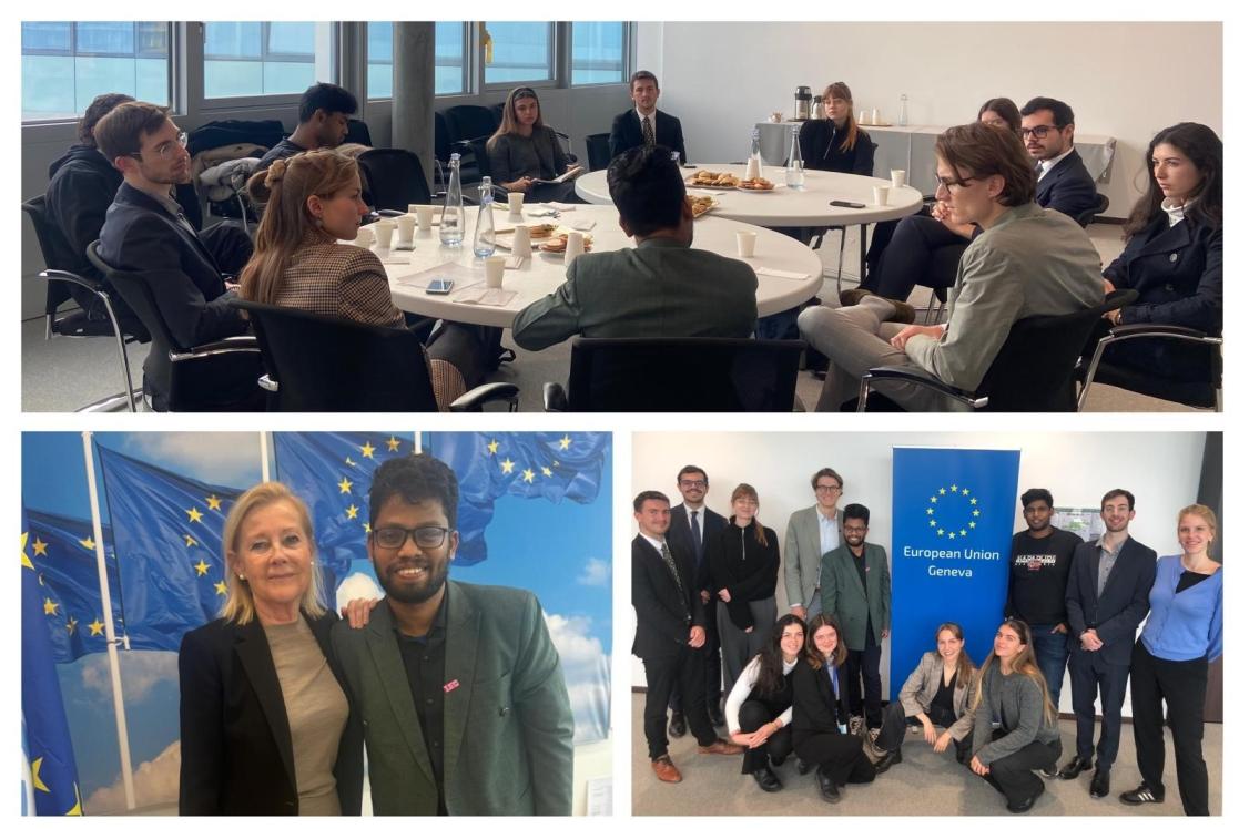 Photos of the visit of Sohanur Rahman to the EU Delegation in Geneva.