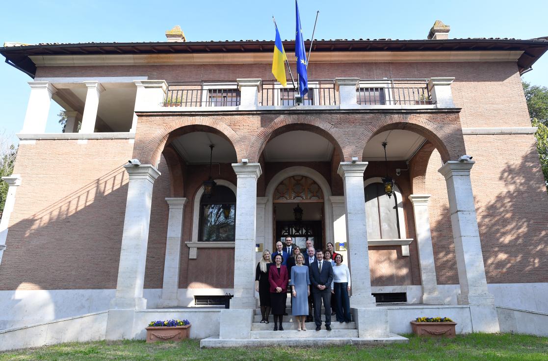 HR/VP Kallas with Ambassador Selmayr & his Team at Villa Europa