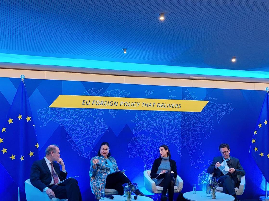 EU Ambassador to Ukraine at a panel within the 2025 EU Ambassadors conference