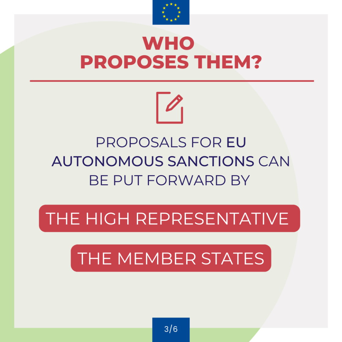 Who proposes sanctions?