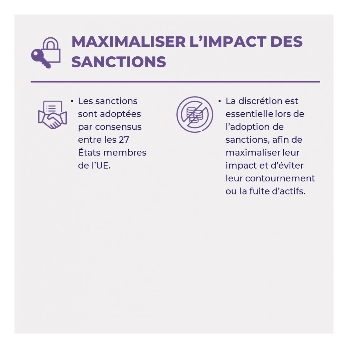 MAXIMALISER L’IMPACT DES SANCTIONS