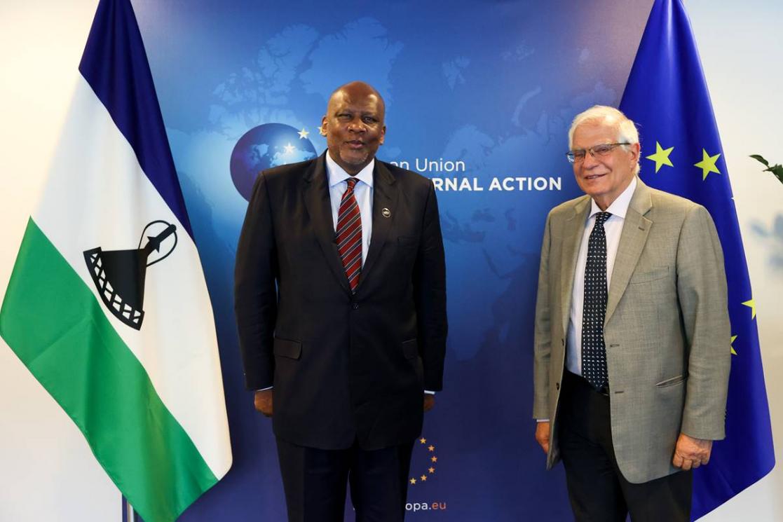 King Letsie III of Lesotho mets with EU HR/VP Josep Borrell 