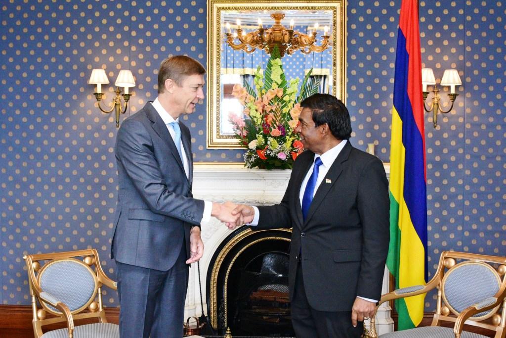 Presentation of the letter of credentials of H.E.Mr Oskar Benedikt to the President of the Republic of Mauritius, H.E.Mr Prithvirajsing Roopun, 8 September 2023