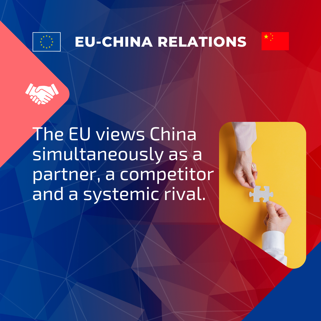 The EU views China simultaneously as a partner, a competitor and a systemic rival.