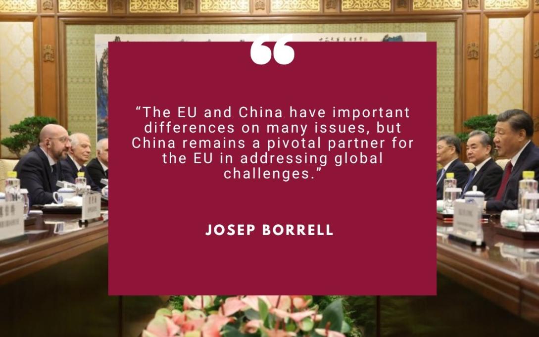 HR/VP Josep Borrell at EU-China summit in Beijing