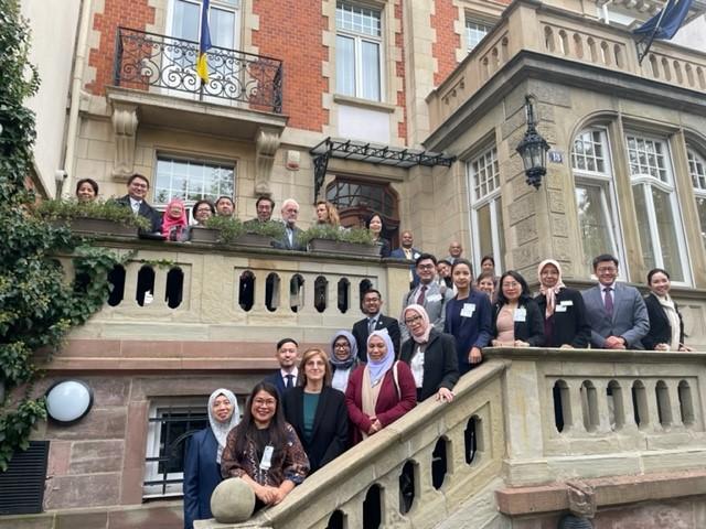 ASEAN representatives in front of the EU delegation to the Council of Europe