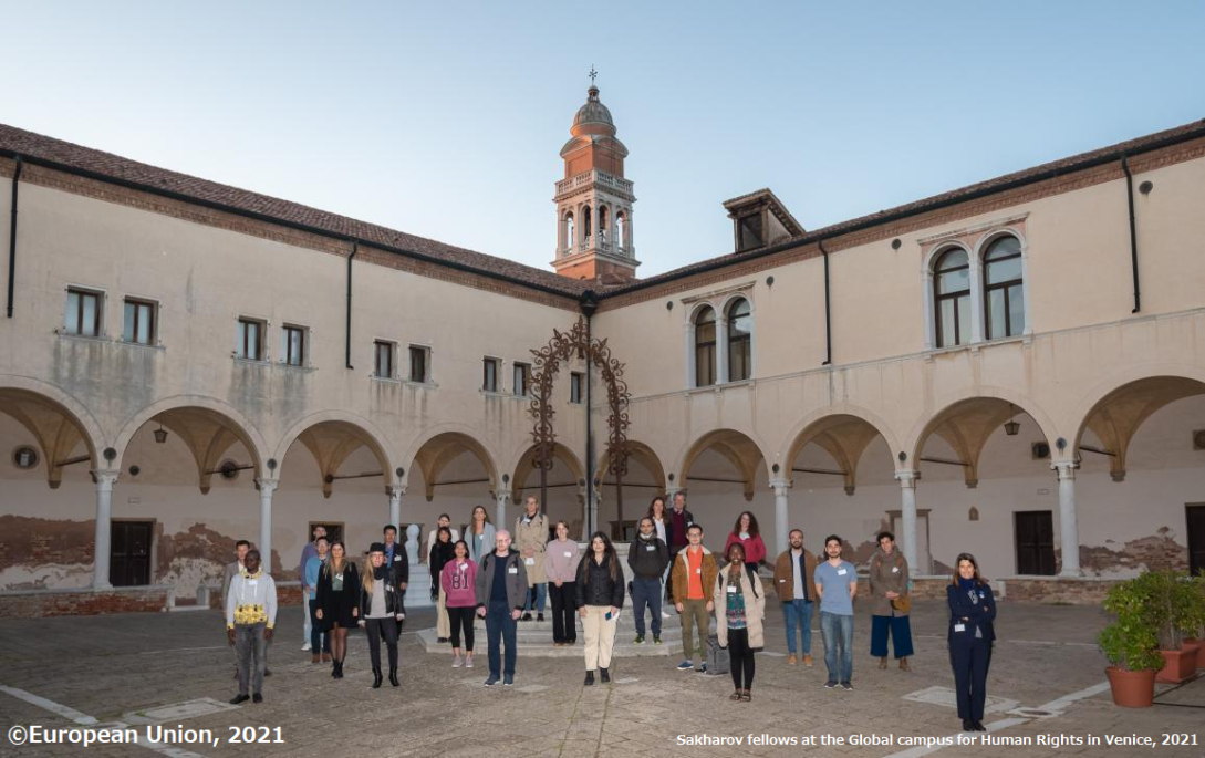 Sakharov fellows at the Global campus for Human Rights in Venice, 2021