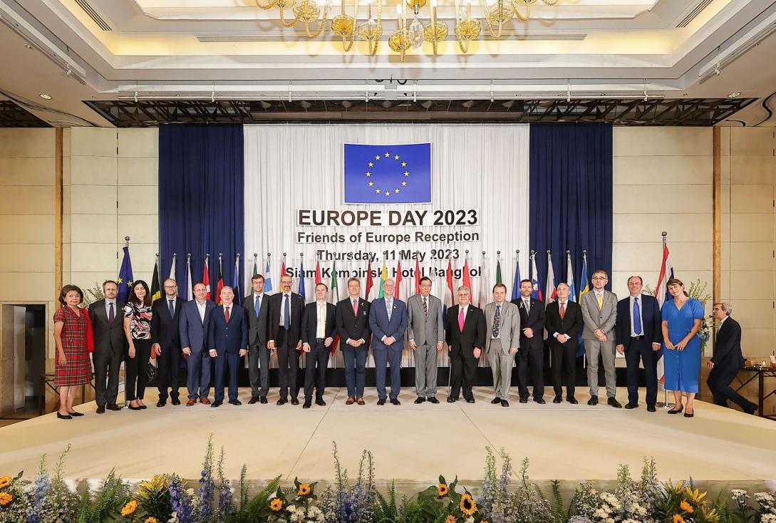 Group Photo at Friends of Europe Reception on Europe Day 2023 