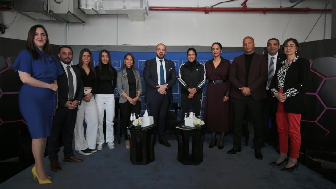 Family photo of Women's Day event in Qatar