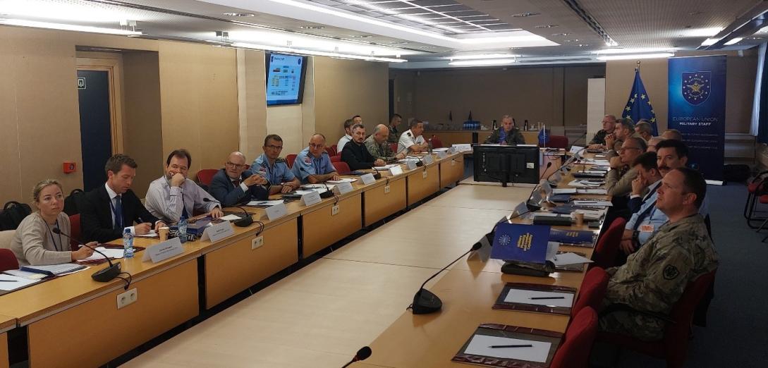 Conference room during military and security professionals meeting