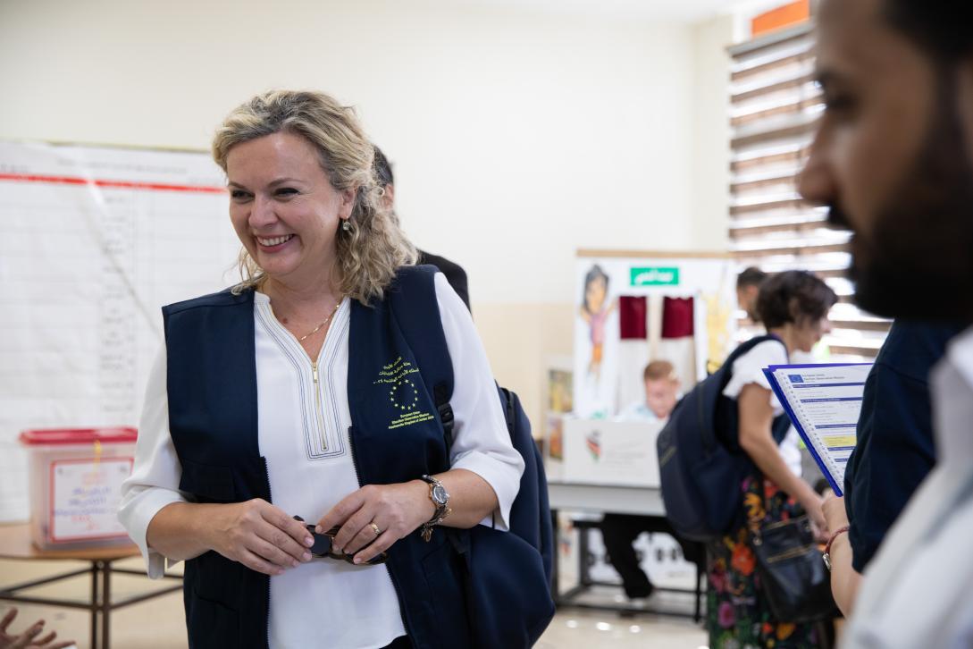 Chief Observer observing on election day in Jordan