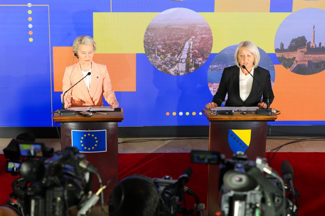 EC President Leyen and BiH Chairwoman of the Council of Ministers Kristo