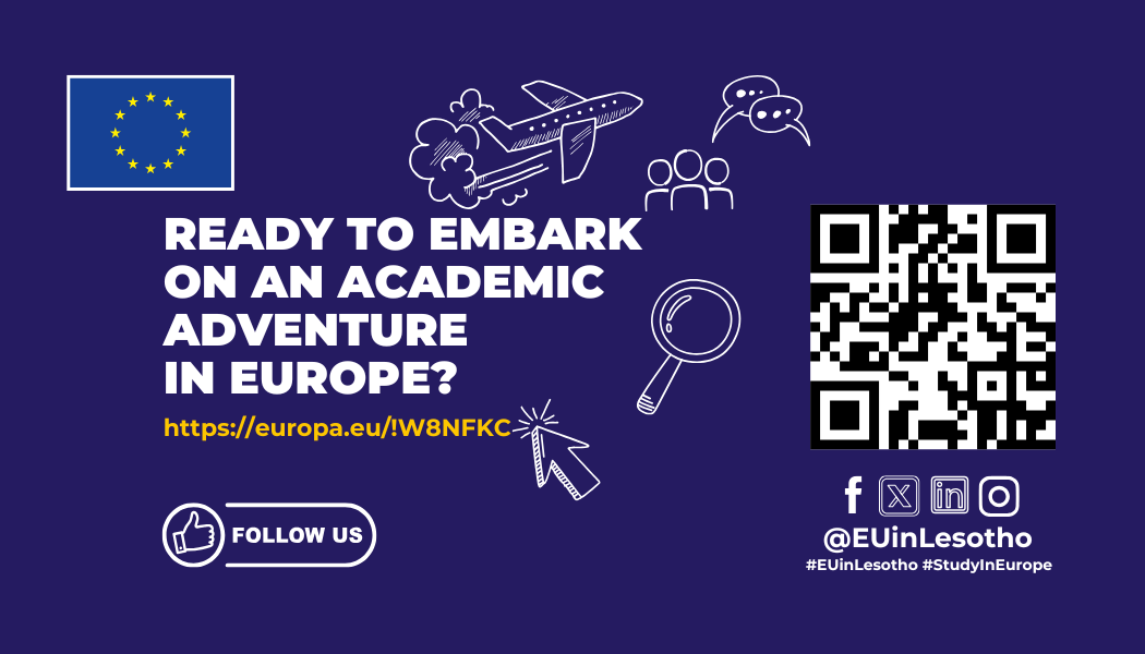 Lesotho's poster promoting Study in Europe 2024 