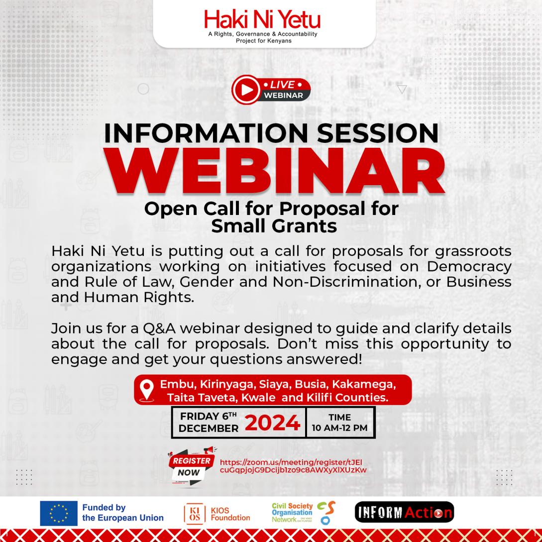 Information session webinar