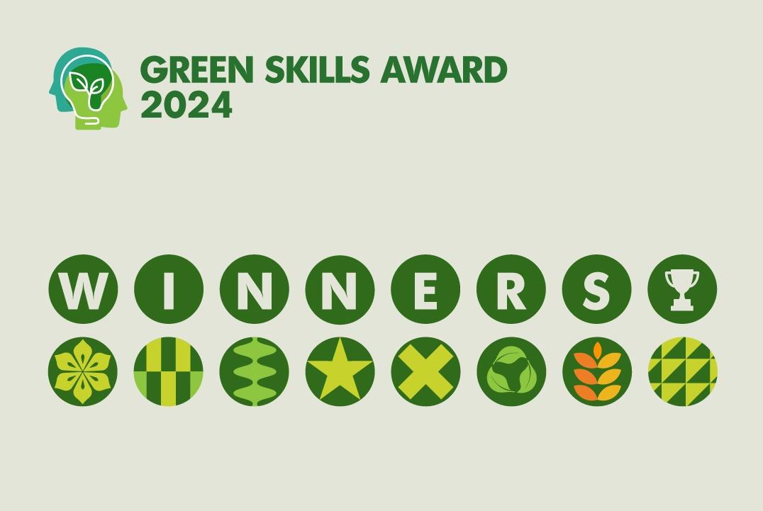 Banner reading Green Skills Award 2024 Winners 