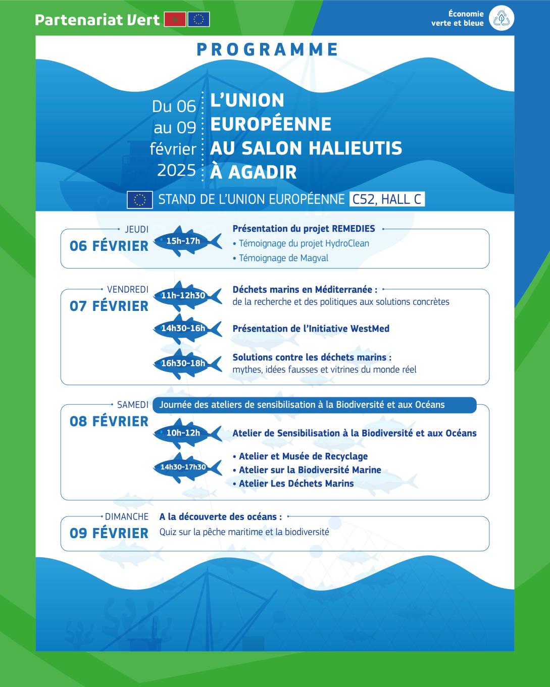 Programme FR UE au Salon Halieutis Agadir 2025