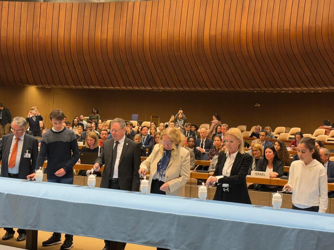 Candle lighting at Holocaust Remembrance Ceremony