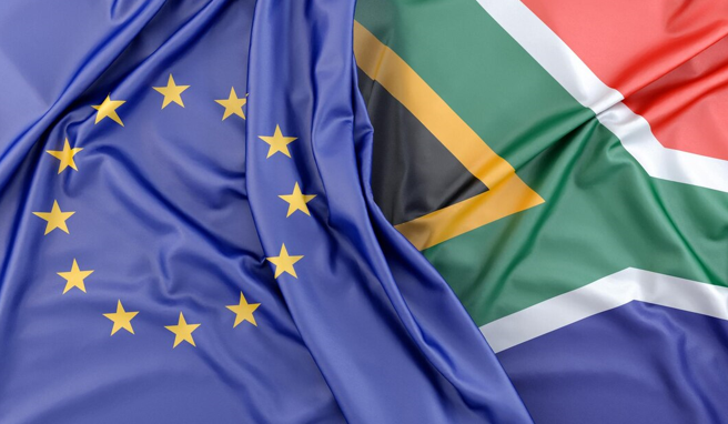 EU and South African flags together