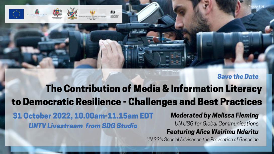 31 October 2022, New York - Global Media and Information Literacy Event