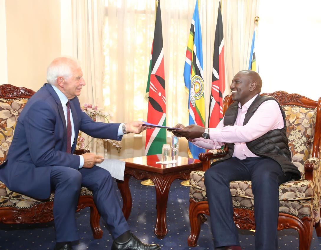 EU High Representative for Foreign Affairs and Security Policy, Josep Borrell, was received by Kenya's President-elect William S. Ruto 