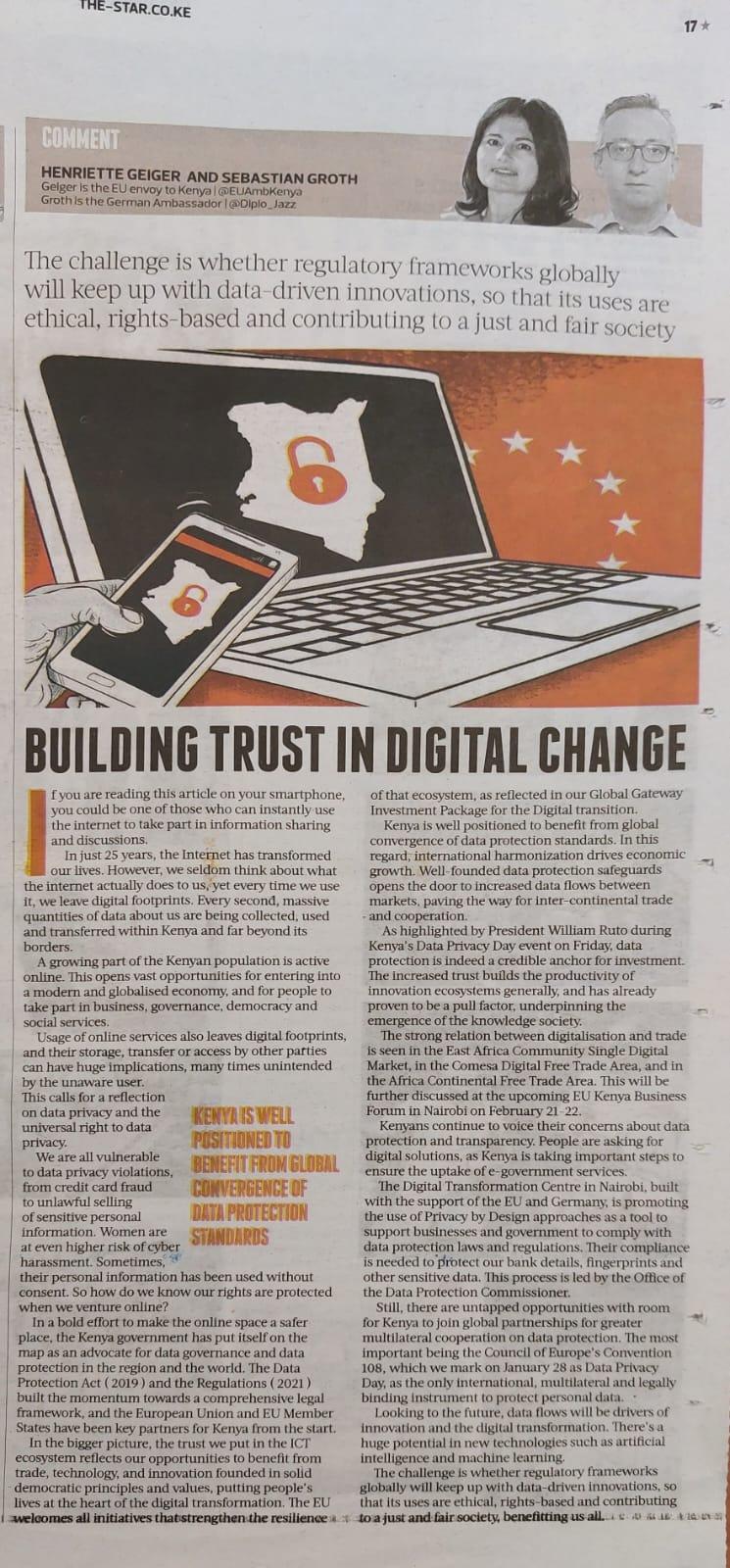 GEIGER & GROTH: Building trust in Kenya’s digital transformation