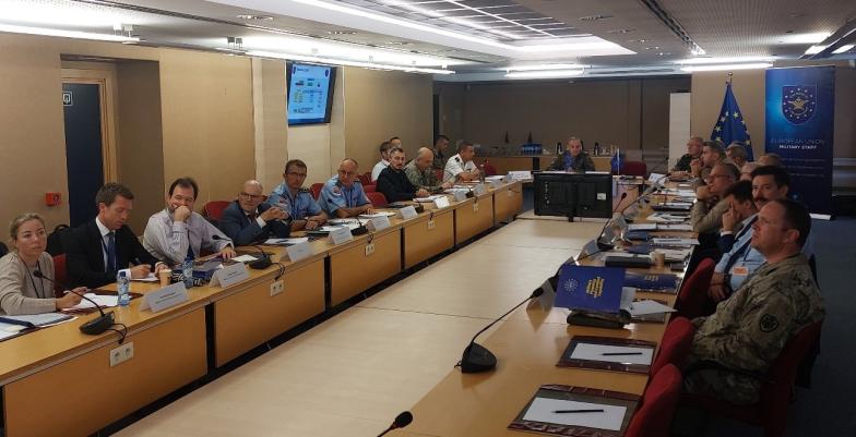 Conference room during military and security professionals meeting