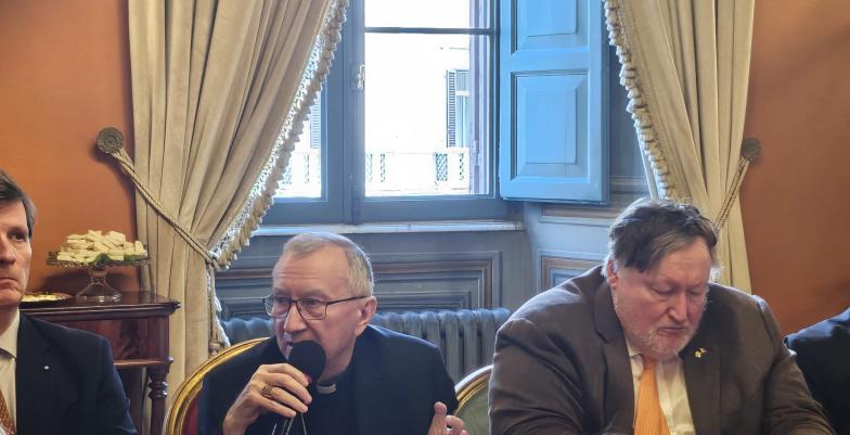 card Parolin and ambassador