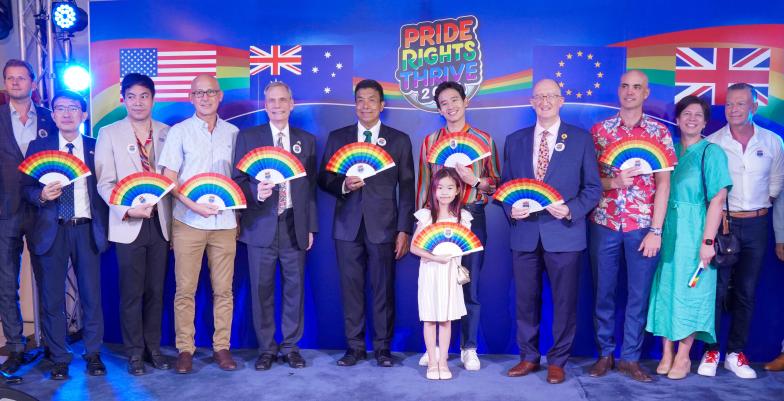 EU US UK and Australia Ambassadors at Pride Reception