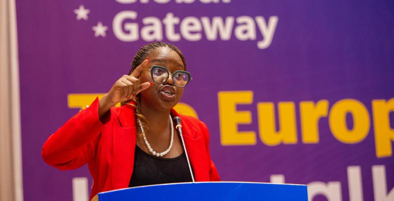 Careen Ndika, winner of the EU Debate Contest